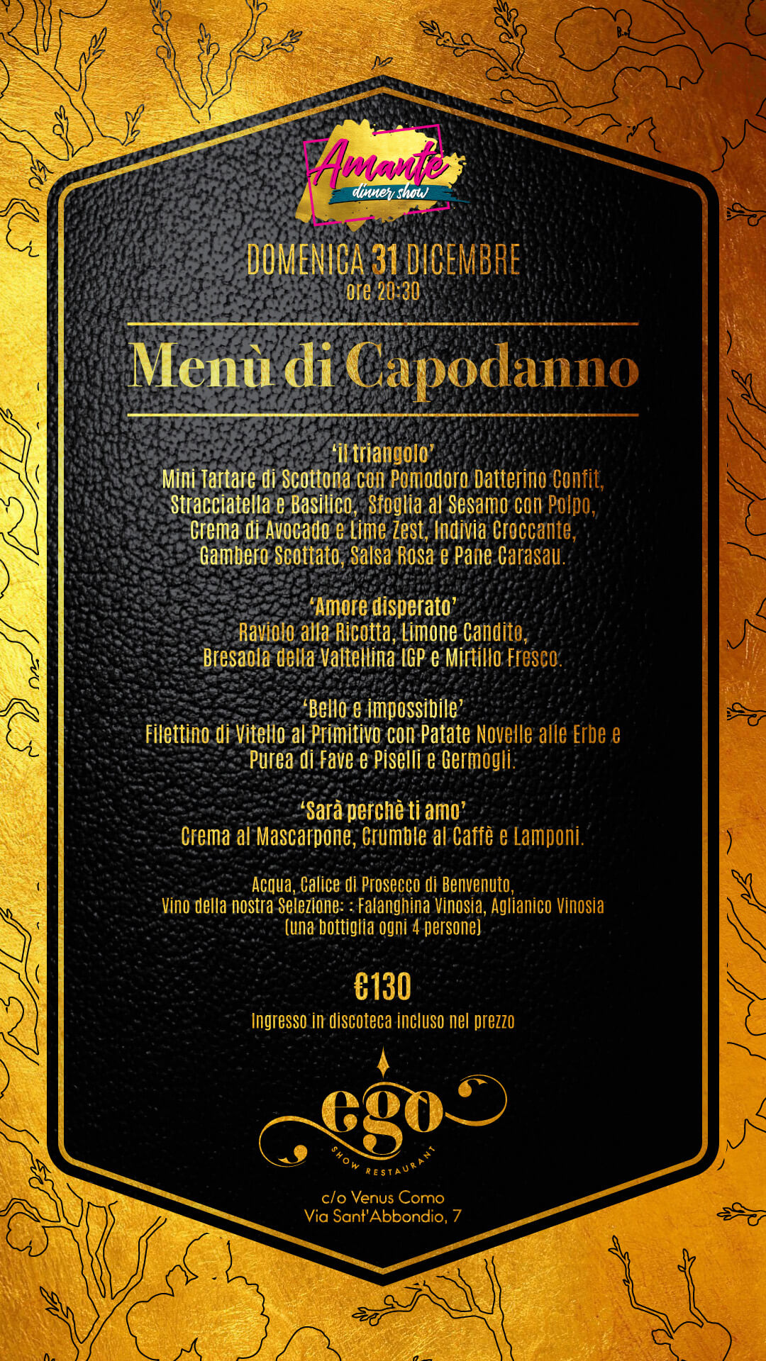 Capodanno 2024 Menu